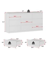Famapy 9-Drawer Paint Finish Dresser Chest of Drawers