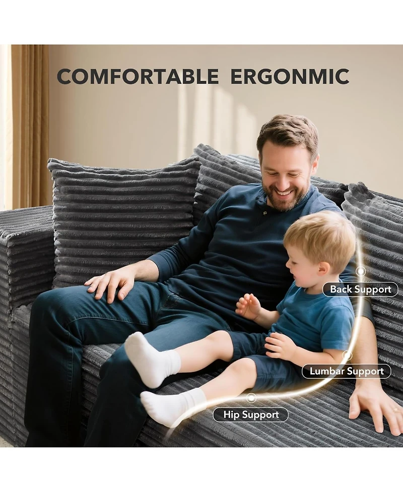 gaomon 106" Modular Sectional Sofa with Chaise