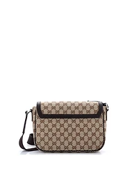 Pre-Owned Gucci Small Flap Messenger Bag Gg Canvas