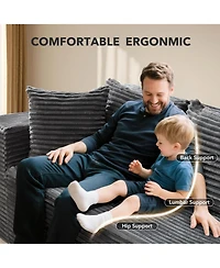 gaomon 106" L-Shaped Sectional Sofa with Chaise, Modular Deep Seat Cloud