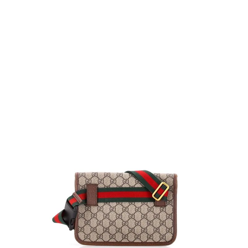 Pre-Owned Gucci Neo Vintage Flap Belt Bag Gg Coated Canvas