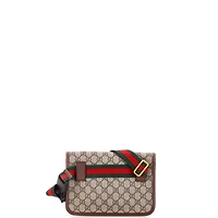 Pre-Owned Gucci Neo Vintage Flap Belt Bag Gg Coated Canvas