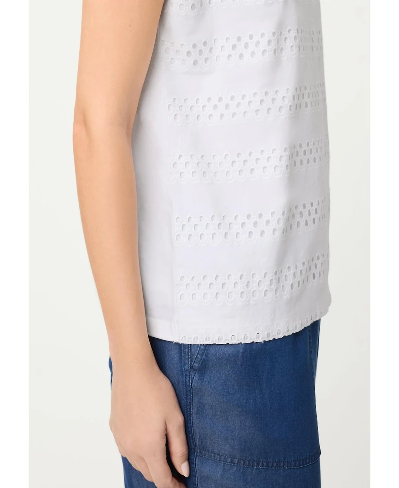Olsen Women's Eyelet T-Shirt