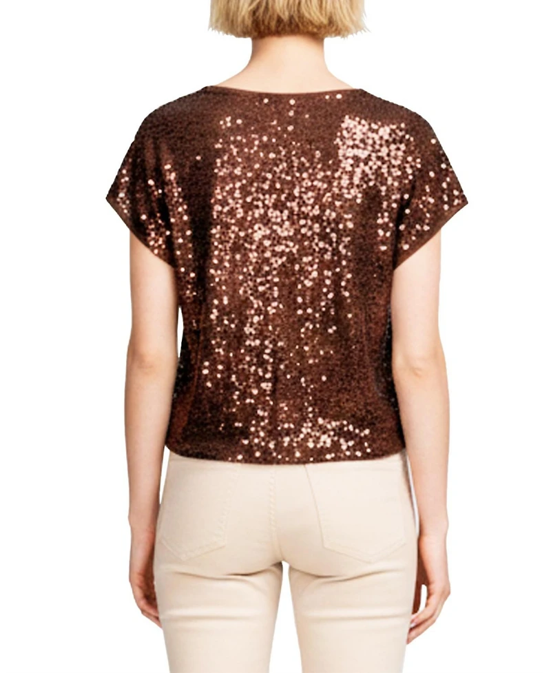 Elle Collection Women's Sequin Tee