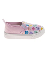 Sweethearts Girl Toddler's Adorable Hearts Slip-On Shoes