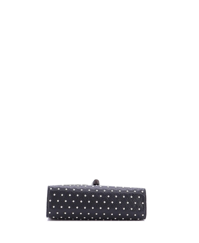 Pre-Owned Gucci Medium Miss Bamboo Shoulder Bag Studded Leather