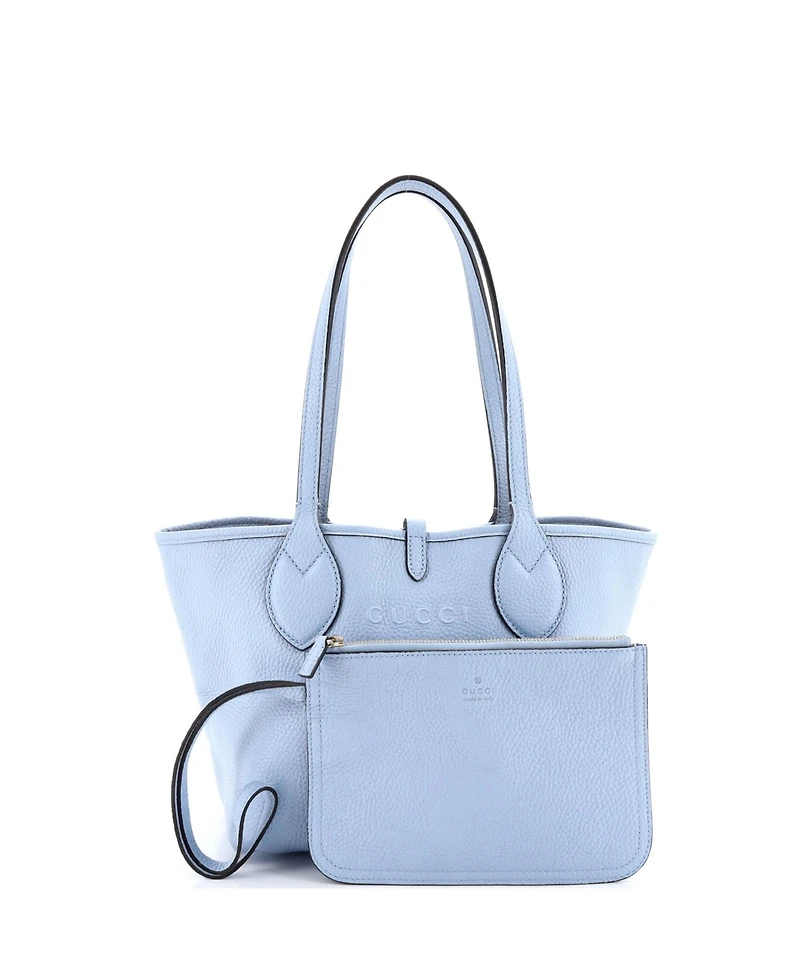 Pre-Owned Gucci Small Reversible Totissima Shopping Tote Leather and Gg Canvas