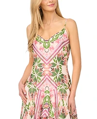 Parker Women's Printed V-Neck Tiered Maxi Dress