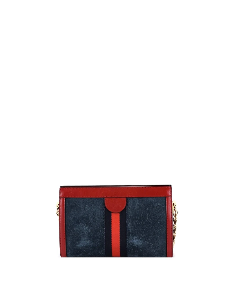 Pre-Owned Gucci Small Ophidia Chain Shoulder Bag Suede