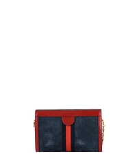 Pre-Owned Gucci Small Ophidia Chain Shoulder Bag Suede