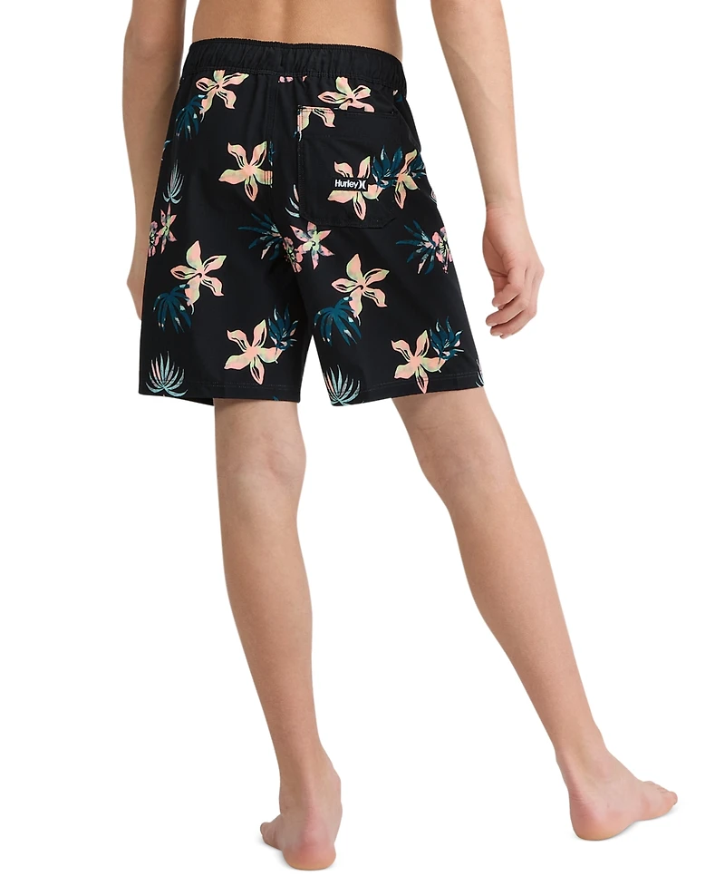 Hurley Boys' 8-18 Floral Pull-On Swim Trunks