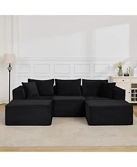gaomon 107" Cloud Sectional Sofa, U-Shaped Modular Couch with Chaise, Memory Foam