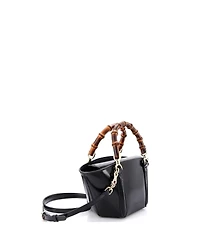 Pre-Owned Gucci Mini Bamboo Top Handle Tote Leather