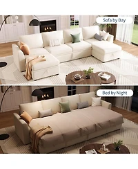 gaomon Sectional Sleeper Sofa with Pull-Out Bed