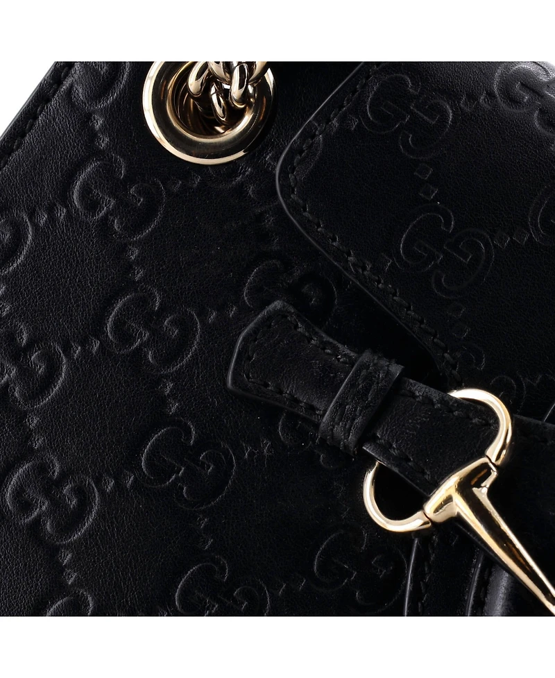 Pre-Owned Gucci Small Emily Chain Flap Shoulder Bag Guccissima Leather