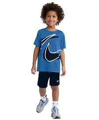 Nike Little Boys Dri-fit Swoosh T-shirt and Shorts Set, 2 Piece