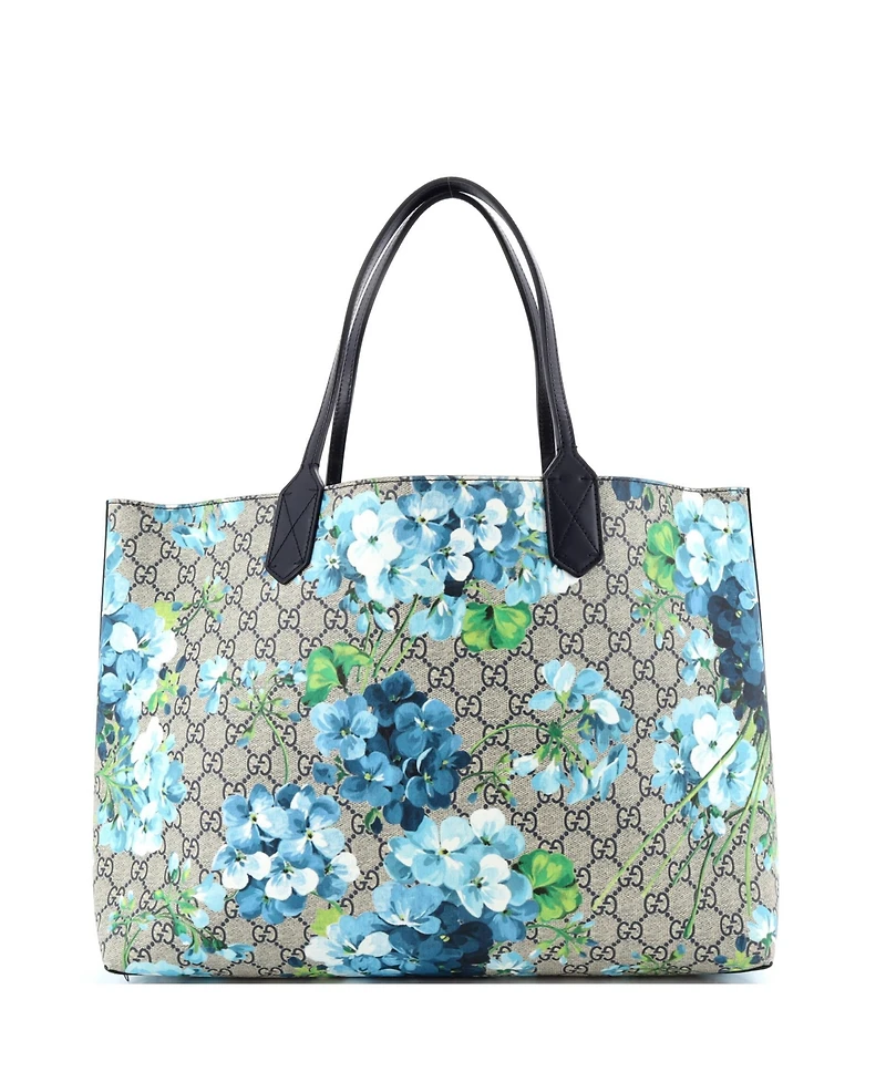 Pre-Owned Gucci Medium Reversible Tote Blooms Gg Print Leather