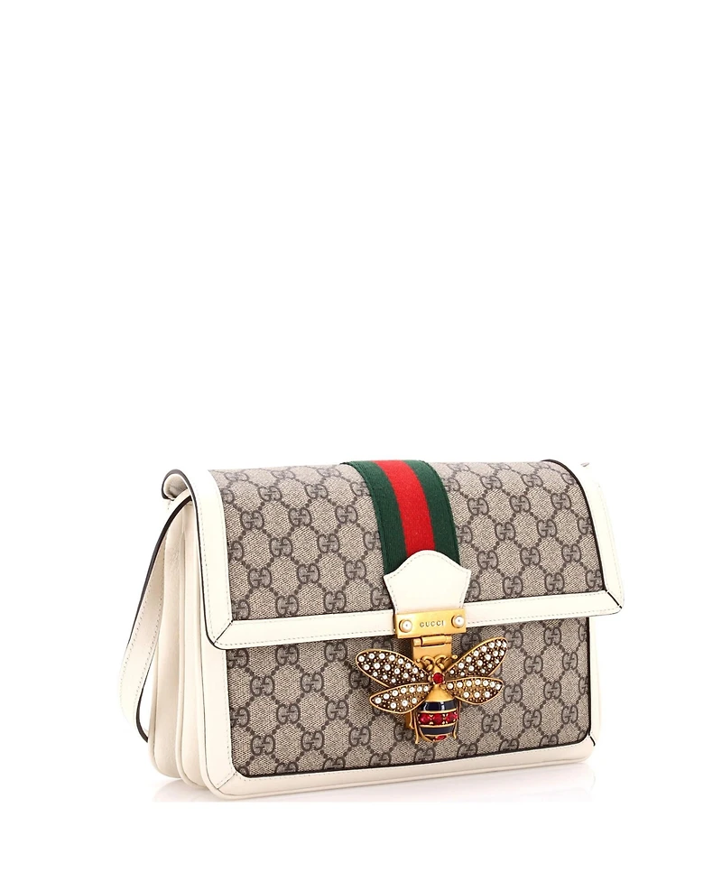 Pre-Owned Gucci Medium Queen Margaret Shoulder Bag Gg Coated Canvas