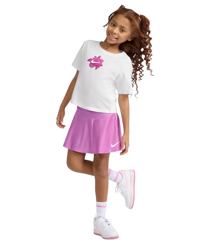 Nike Girls' 4-6X Boxy Crewneck T-Shirt and Scooter Shorts, 2-Piece Set