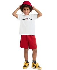 Jordan Boys' 4-7X Stretch T-Shirt & Shorts, 2-Piece Set
