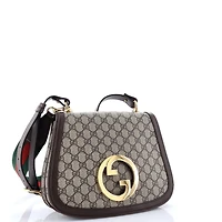 Pre-Owned Gucci Medium Blondie Nm Top Handle Bag Gg Coated Canvas