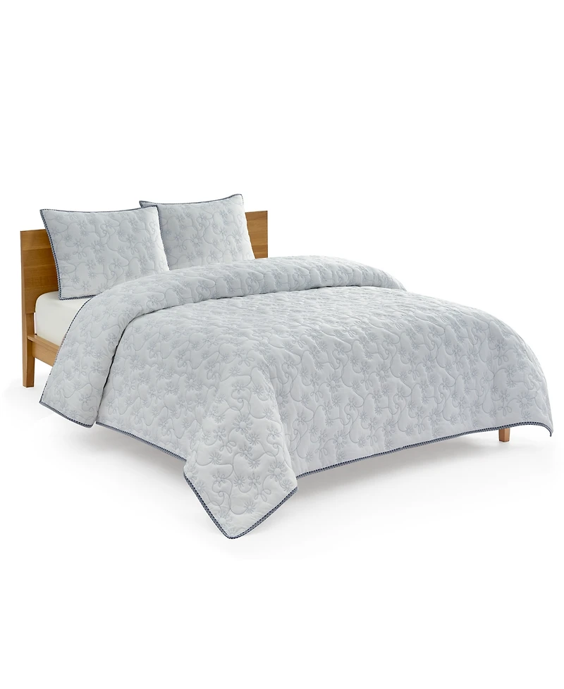 Ugg Botanical Pattern 3-Pc. Quilt Set, Full/Queen