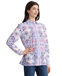 Jones New York Women's Button-Down Long-Sleeve Blouse