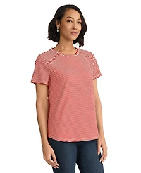 Jones New York Women's Short-Sleeve Crewneck Pull-On T-Shirt