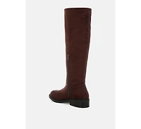 London Rag Chiru Round Toe Microfiber Calf Boots Women