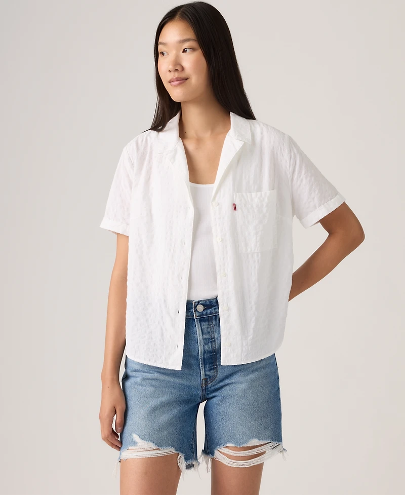 Levi's Women's Printed Short-Sleeve Camp Shirt