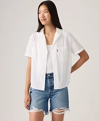 Levi's Women's Printed Short-Sleeve Camp Shirt