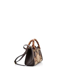 Pre-Owned Gucci Mini Diana Nm Bamboo Handle Tote Jumbo Gg Canvas