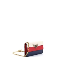 Pre-Owned Gucci Mini Queen Margaret Chain Wallet Leather