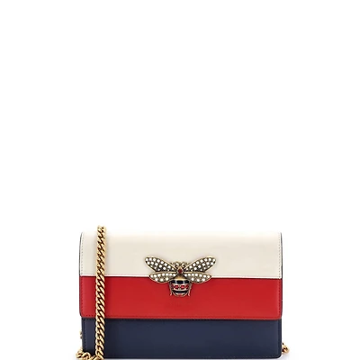 Pre-Owned Gucci Mini Queen Margaret Chain Wallet Leather
