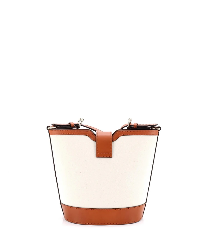 Pre-Owned Gucci Mini Web Ophidia Bucket Bag Canvas with Leather