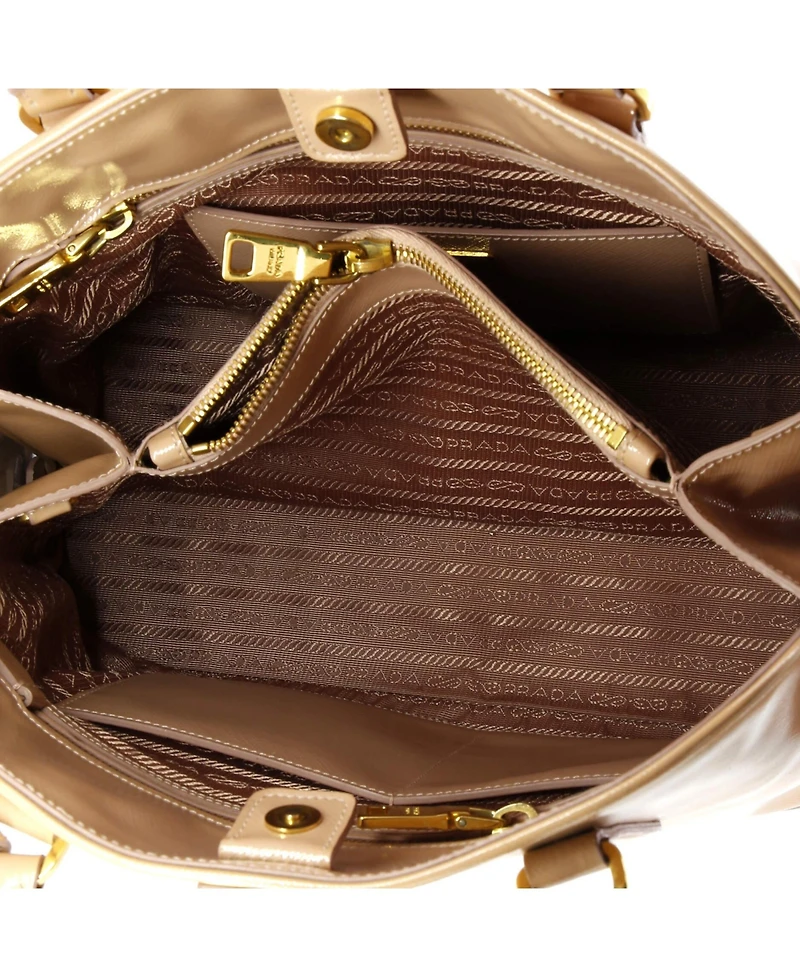 Pre-Owned Prada Large Open Promenade Bag Vernice Saffiano Leather
