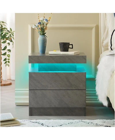 Flynama Stylish Coffee Table with 2 Drawers Neutral Finish Modern Living Room Center Table with Storage