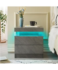 Flynama Stylish Coffee Table with 2 Drawers Neutral Finish Modern Living Room Center Table with Storage