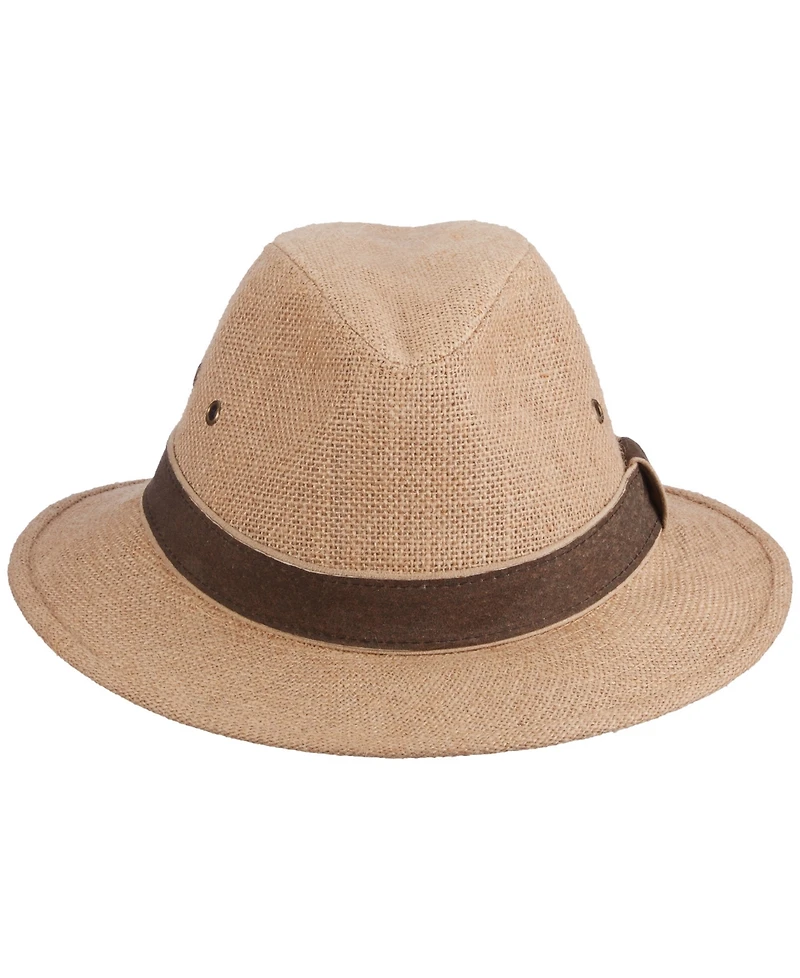 Dorfman Pacific Men's Hemp Safari Trim Hat