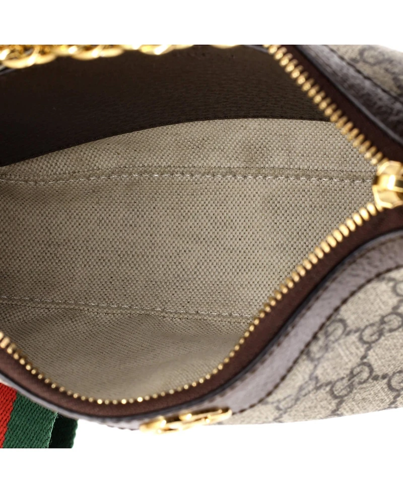 Pre-Owned Gucci Small Ophidia Charm Shoulder Bag Gg Coated Canvas