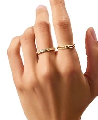 Ana Luisa Celine Double Cubic Zirconia Band Ring