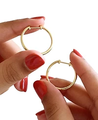 Ana Luisa 14k Gold-Plated Lo Medium Slim Endless Hoop Earrings