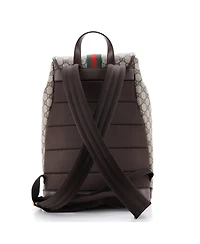 Pre-Owned Gucci Small Ophidia Buckle Backpack Gg Coated Canvas
