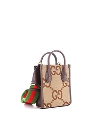 Pre-Owned Gucci Mini Vertical Tote Jumbo Gg Canvas