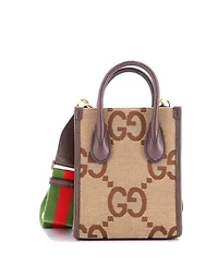 Pre-Owned Gucci Mini Vertical Tote Jumbo Gg Canvas