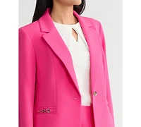 Kasper Women's One-Button Chain-Trim Blazer, Regular & Petite