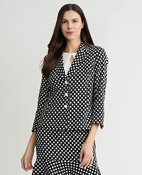 Kasper Women's Polka Dot Jacquard Blazer, Regular & Petite