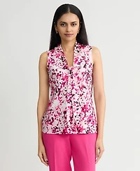 Kasper Women's Tie-Neck Sleeveless Top, Regular & Petite