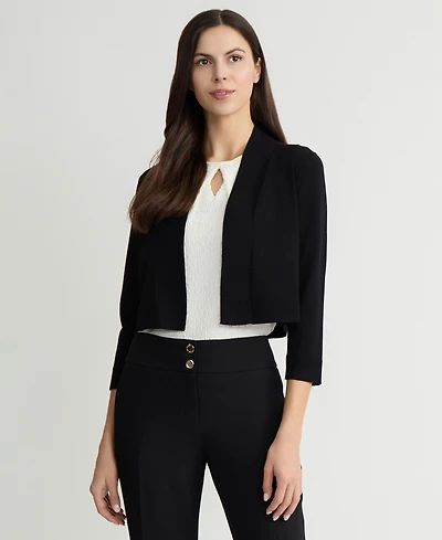 Kasper Women's Cropped Kissing Front Shrug