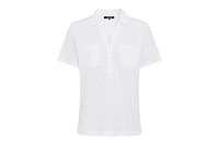 Olsen Women's Embroidered Polo Henley T-Shirt